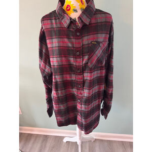 Men's Stanley Flannel Shirt, XL, Red & Gray